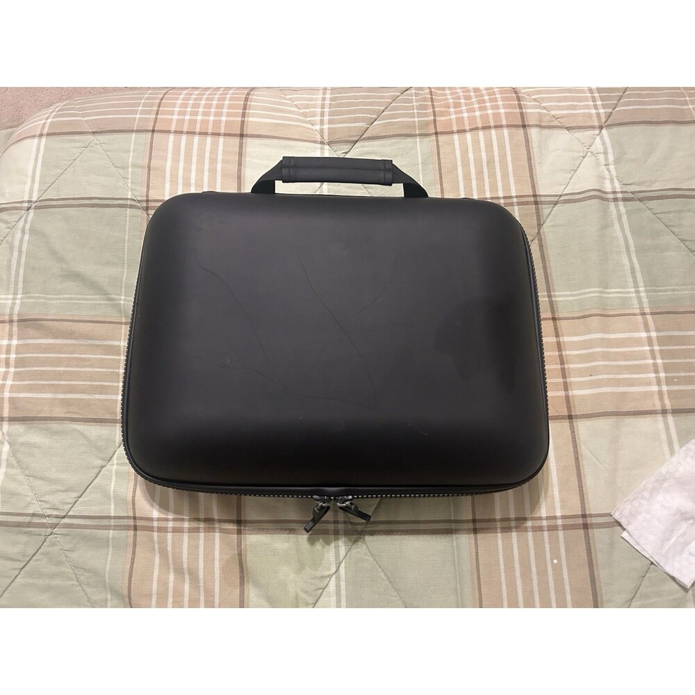 STOW‎ Black Hard Case Hard Shell Zippered Carrying Case w/ Handle